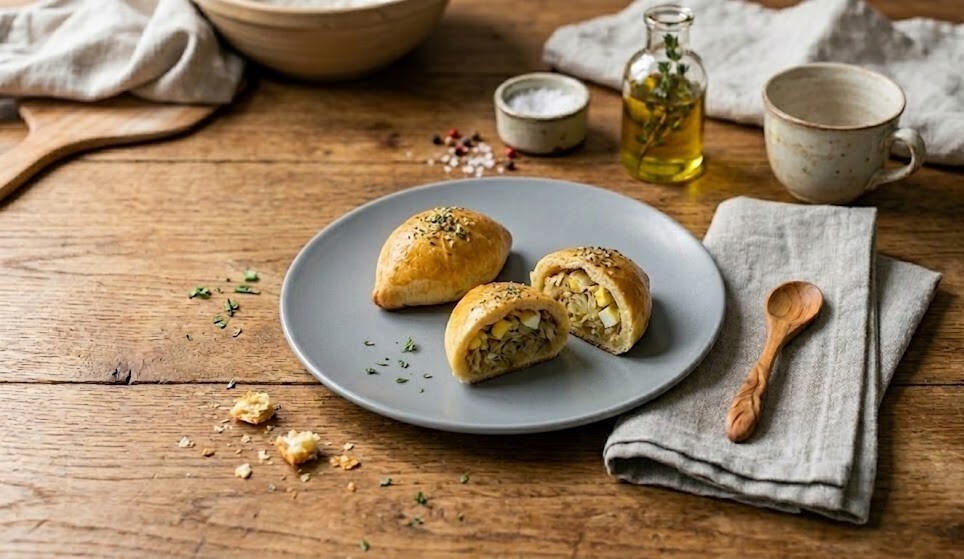 Мини‑пирожки с капустой и яйцом
