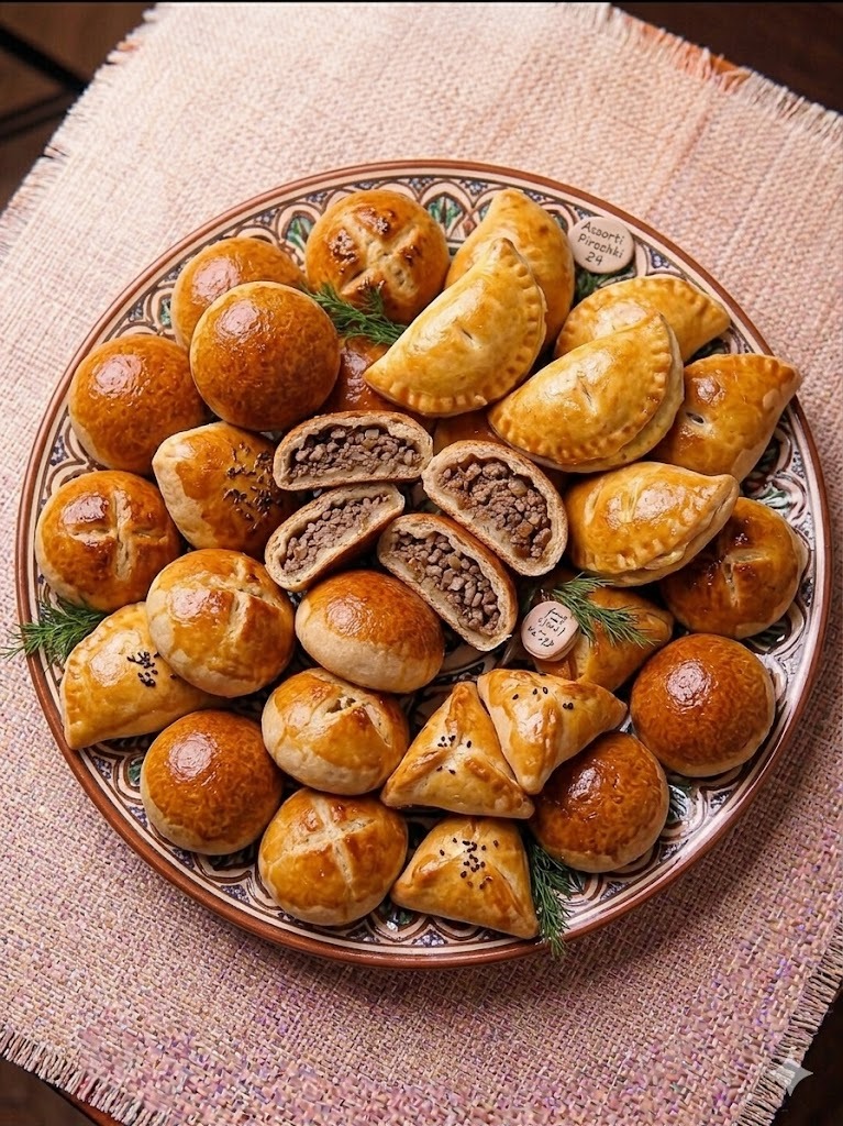 Сет из мини‑пирожков (ассорти из 4 видов, по 6 шт. каждого)